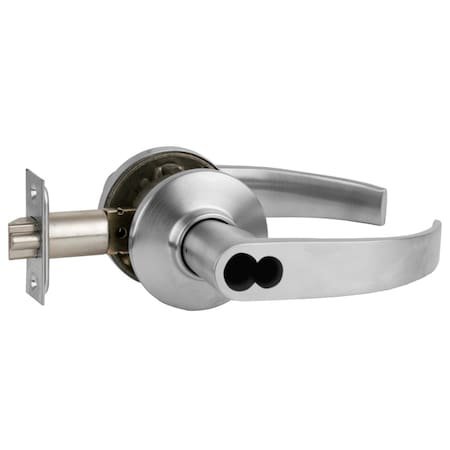 Schlage Grade 2 Tubular Lock, Storeroom Function, Schlage FSIC Less Core, Neptune Lever, Satin Chrome Finish S80JD NEP 626